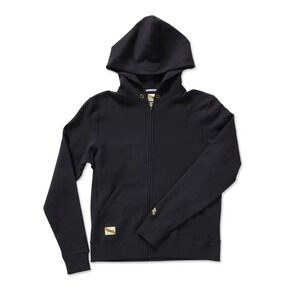 Tracksmith Womens Trackhouse Zip Hooded Sweatshirt Cotton Blend Black Small